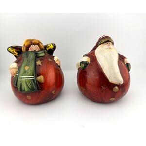 Delton‎ Products Fine Collectables Santa And Angel Rolly Polly Figurines